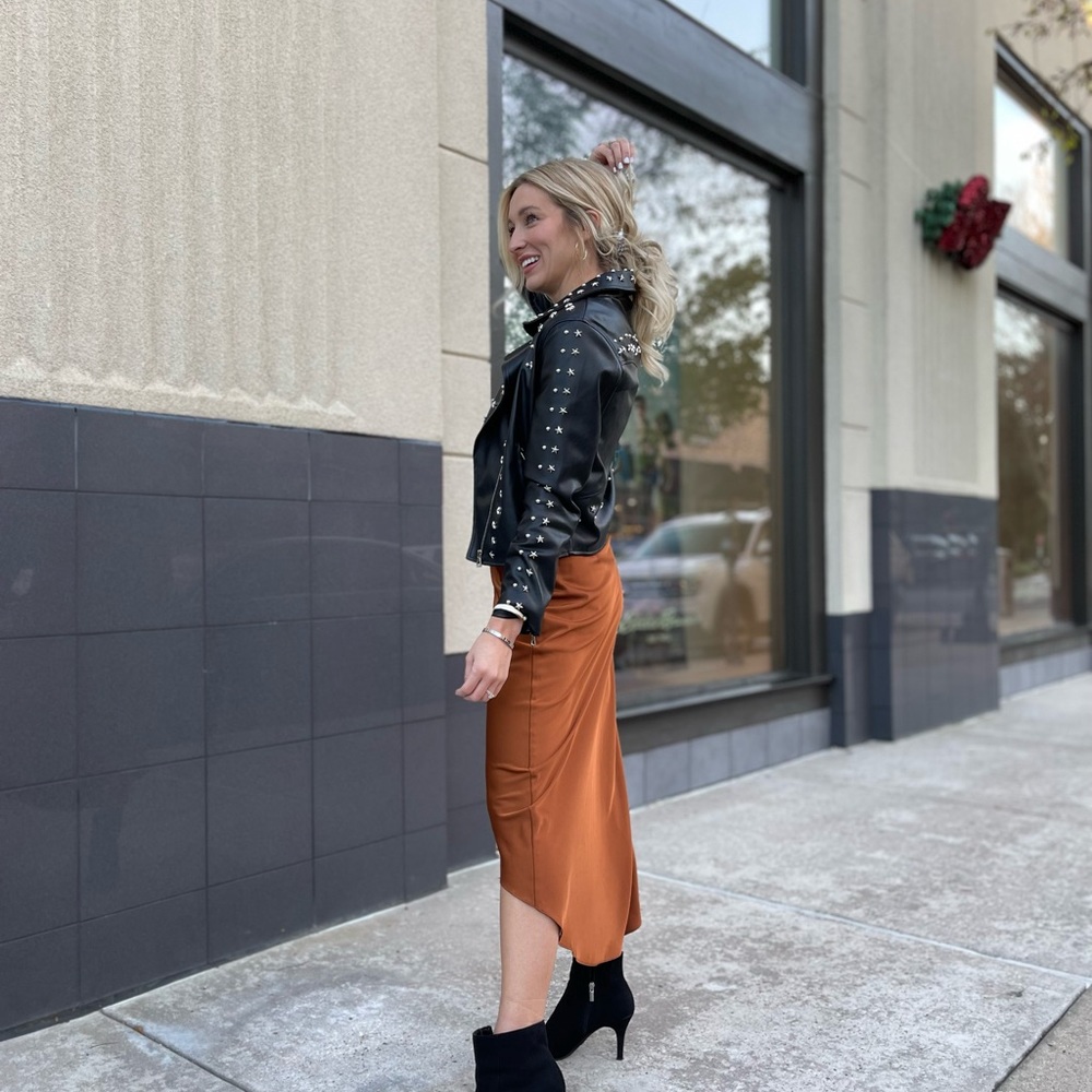 Star Faux leather jacket